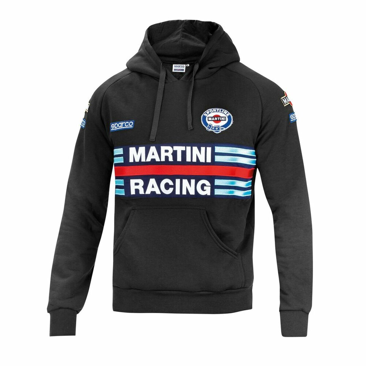 Men’s Hoodie Sparco MARTINI RACING Black Size XL - Elvè.Shop8033280392536