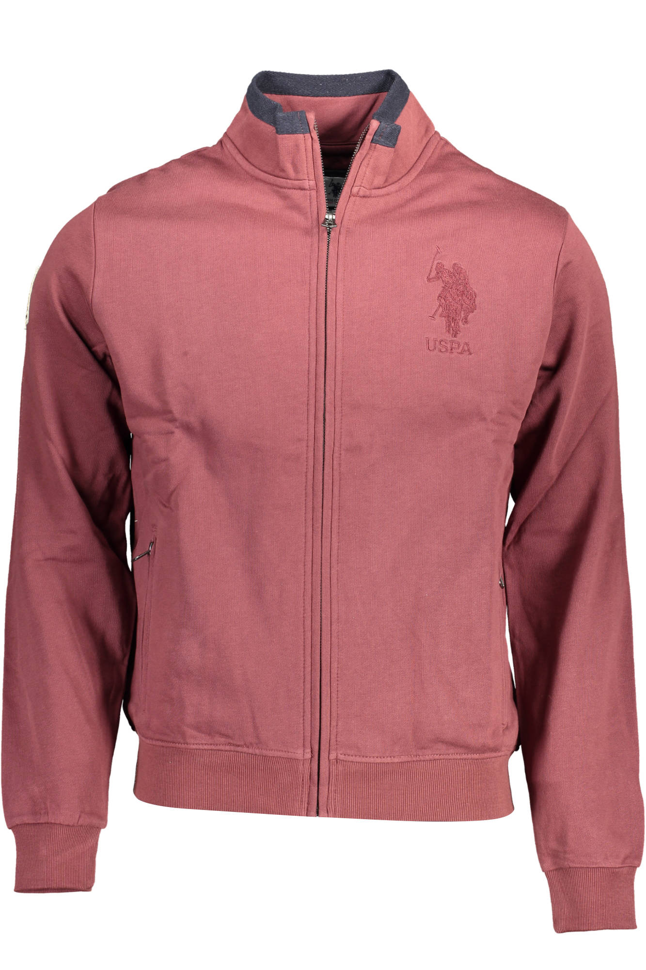 US POLO SWEATSHIRT WITH ZIP PURPLE MAN - Elvè.Shop630326359058